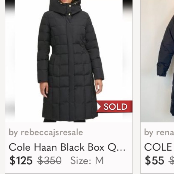 Cole Haan down quilted puffer winter coat - Picture 11 of 16